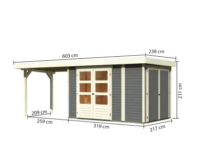 Gartenhaus Retola 3 Set terragrau Produktbild #8