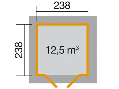Gartenhaus 177 Gr. 1 28 mm naturbelassen Produktbild #3