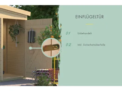 Gerätehaus Anzuchtgewächshaus Fana 14 mm naturbelassen Produktbild #6