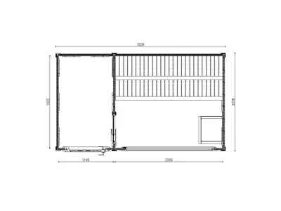 Gartensauna Artuu 40 mm mit Holztür naturbelassen Produktbild #14