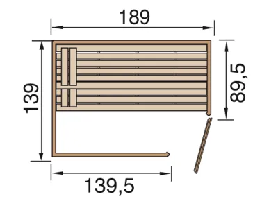 Sauna Massivholzsauna SPARSET 1 Valida Eck 1 GTF inkl. 5,4 kW Ofen integr. Steuerung + Leuchtenset Produktbild #2