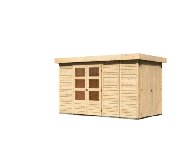 Gartenhaus SET Retola 5 19 mm naturbelassen, inkl. Anbauschrank Produktbild #3