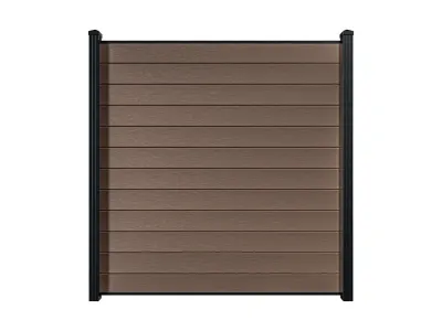 Bohlenset Premium für WPC-Steckzaunsystem Teak Produktbild #3