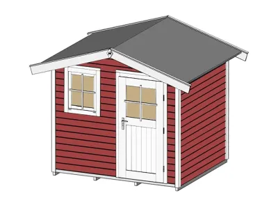 Gartenhaus 123 Gr. 2, schwedenrot Produktbild #3