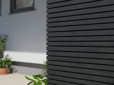 WPC 4-fach Rhombusprofil Charcoal co-extrudiert Produktbild #4