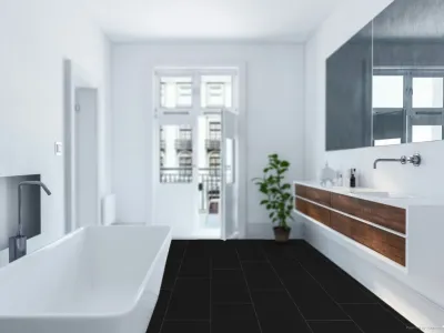 Vinylboden The Floor SPC Stone Schwarz U190 Fliese Produktbild #5