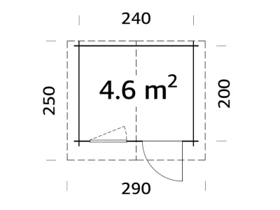 Gartenhaus Blockbohlenhaus Emma 4,6 m² 28 mm transparent tauchimprägniert Produktbild #3