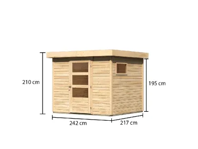 Gartenhaus Bielefeld 1,5 19 mm naturbelassen Produktbild #5