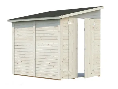 Gerätehaus Blockbohlenhaus Mia 3,4 m² 16 mm transparent tauchimprägniert Produktbild #1
