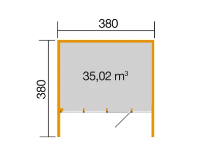 Gartenhaus Designhaus Cubilis 2.0 Gr. 1 45 mm naturbelassen, inkl. selbstklebender Dachbahn Produktbild #3