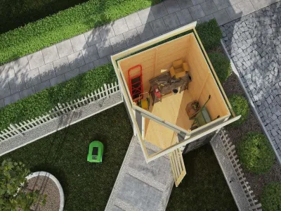 Gartenhaus Schwandorf 3 19 mm terragrau Produktbild #3
