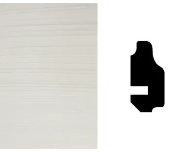 Wand- und Deckenleiste, Fichte astig, weiß transparent Produktbild #1