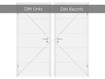 Türenset Mala 10 Weißlack RAL 9003 - Türblatt, Zarge, Drückergarnitur Produktbild #5