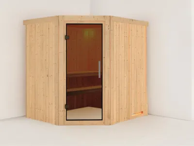 Systemsauna Siirin graphit Ganzglastür Produktbild #1
