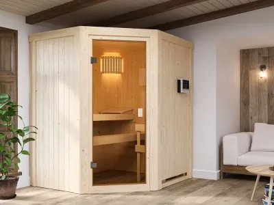 Sauna Systemsauna Faurin, inkl. 9 kW Ofen mit externer Steuerung Produktbild #1