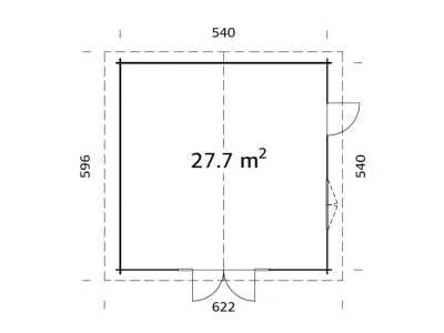 Gartenhaus Blockbohlenhaus Irene 27,7 m² 70 mm transparent tauchimprägniert Produktbild #3
