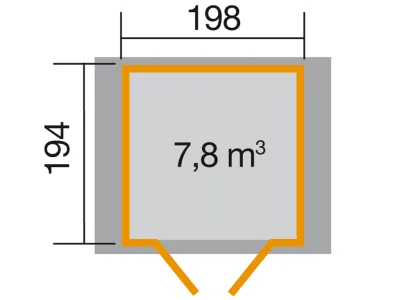 Gerätehaus 316 Gr. 2 19 mm naturbelassen Produktbild #2