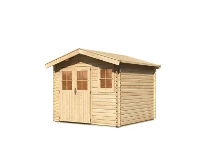 Gartenhaus Blockbohlenhaus Felsenau 3 38 mm naturbelassen Produktbild #9