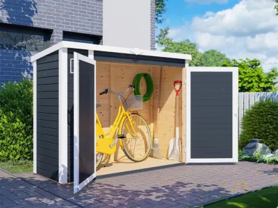 Geräteschrank Mülltonnenbox Multibox 3 14 mm anthrazit Produktbild #1