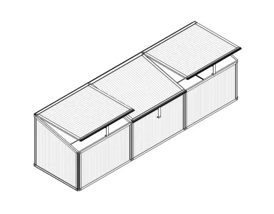Frühbeet Gaia 3X HKP 4 mm 0,9 m², aluminium Produktbild #2