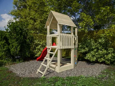 Spielturm Ship Tower KDI inkl. Rutsche rot Produktbild #3