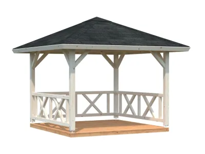 Pavillon Betty 9,0 m² transparent tauchimprägniert Produktbild #1