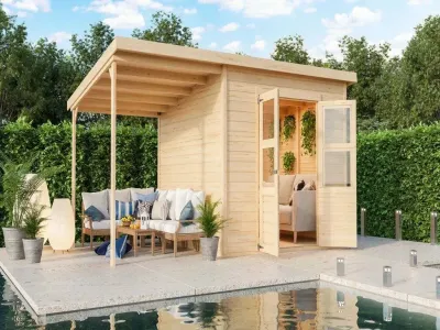 Gartenhaus SPARSET Merseburg 6 ECO 14 mm naturbelassen Produktbild #1