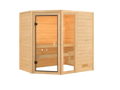 Sauna Jada mit bronzierter Glastür Produktbild #5