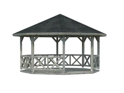 Pavillon Betty 18,0 m² grau tauchimprägniert Produktbild #1