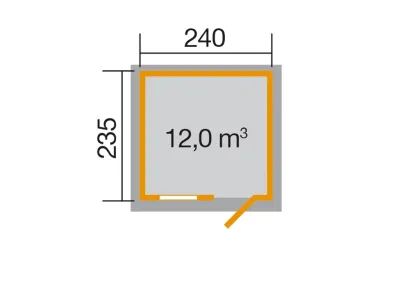 Gartenhaus 123 Gr. 2 anthrazit Produktbild #2