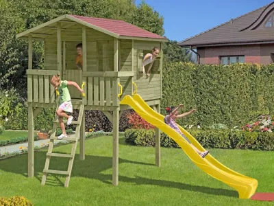 Stelzenhaus Leon inkl. Rutsche gelb Produktbild #1