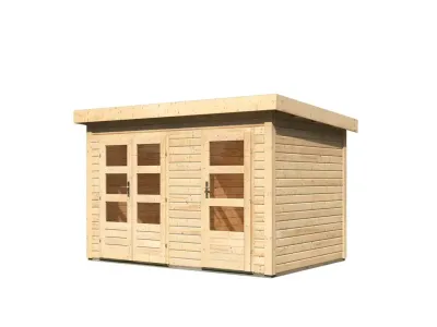 Gartenhaus Zweiraumhaus Schönbuch 1 38 mm naturbelassen Produktbild #2