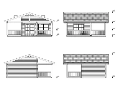 Ferienhaus Blockbohlenhaus Agneta 18,8+28,8 m² 70 mm naturbelassen Produktbild #5