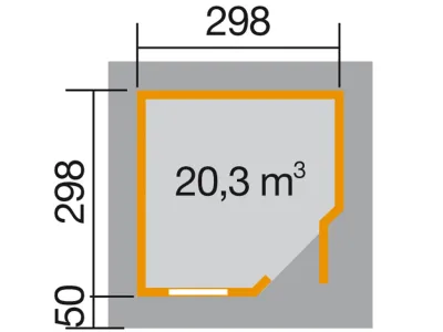 Gartenhaus Designhaus 213 Gr. 2 28 mm anthrazit Produktbild #2