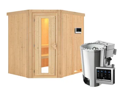 Sauna Systemsauna Lilja Energiespartür + Plug & Play Bio-Ofen mit externer Steuerung Produktbild #7