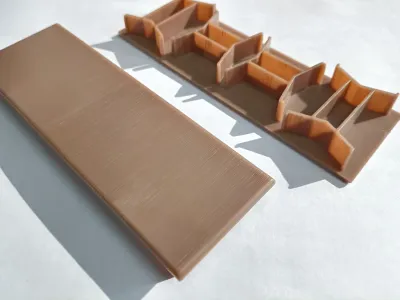 Endkappe für Alu-Co-Extrusion-Board Teak Produktbild #1
