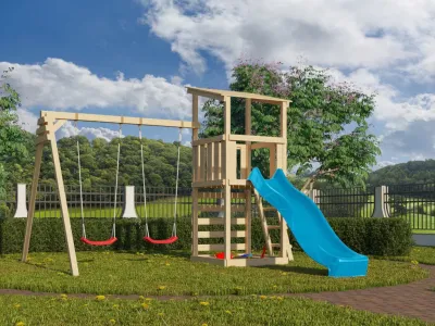 Spielturm Anna naturbelassen mit Varianten Produktbild #7