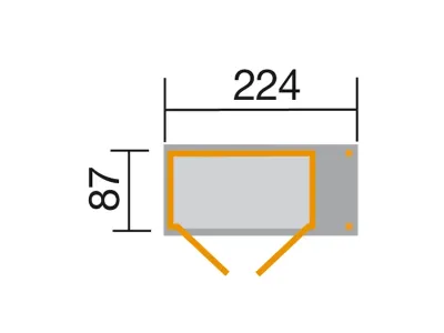 Garten-Terrassenschrank 357 A 14 mm naturbelassen Produktbild #3