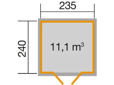 Gartenhaus 219 Gr. 1 28 mm naturbelassen Produktbild #2