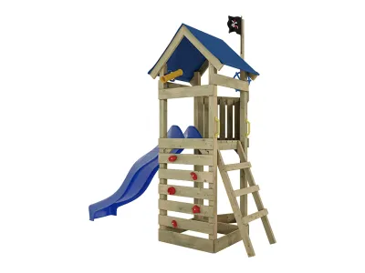 Spielturm Pirat Captain Jolly KDI inkl. Rutsche blau Produktbild #5