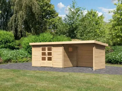 Gartenhaus Blockbohlenhaus Trittau 5 38 mm mit Varianten Produktbild #1