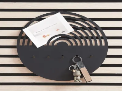 Magnettafel rund für Akustikpaneele Mattschwarz Produktbild #2