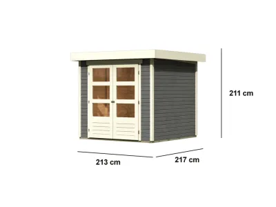 Gartenhaus Askola 2 19 mm terragrau Produktbild #7