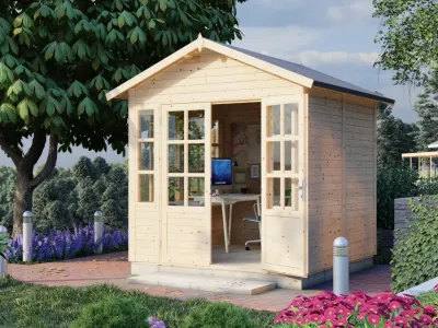 Gartenhaus Teahouse Scarlett 19 mm natur Produktbild #1
