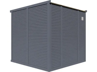 Gartenhaus Futura Premium 19 mm Rhombusprofil anthrazit Produktbild #8