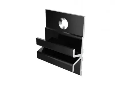 Clips schwarz für Rhombusleiste Fassade, Aluminium eloxiert Produktbild #1