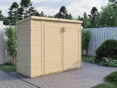 Geräteschrank Mülltonnenbox Multibox 3 14 mm natur Produktbild #1