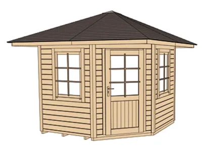 Gartenhaus 149 Gr. 1 28 mm naturbelassen Produktbild #3