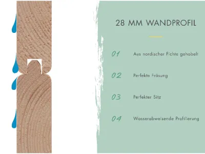 Hybrid-Gartenhaus Pluto A naturbelassen/weiß Produktbild #9