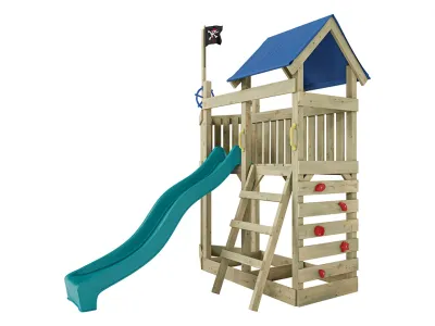 Spielturm Pirat Captain Snappy KDI inkl. Rutsche türkis Produktbild #5